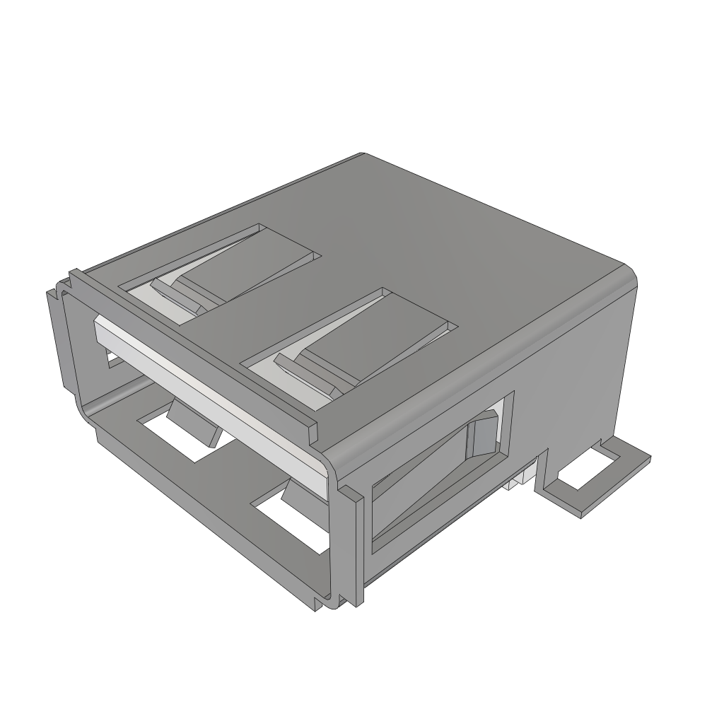 USB-A-S-S-W-SM2-R-TR by Samtec